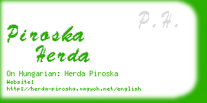 piroska herda business card